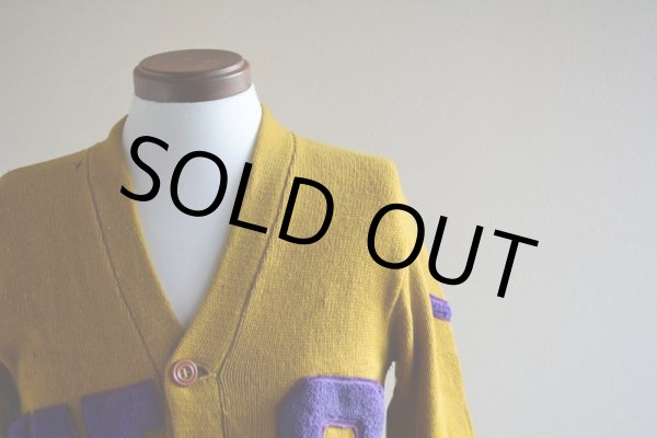 画像6: 1950s ELLERMAN Co. レタードカーディガン  実寸S  (6)