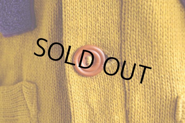 画像16: 1950s ELLERMAN Co. レタードカーディガン  実寸S  (16)