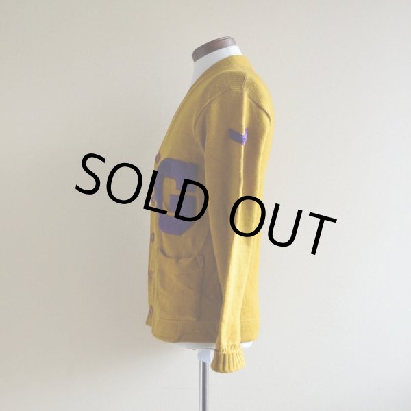 画像4: 1950s ELLERMAN Co. レタードカーディガン  実寸S  (4)