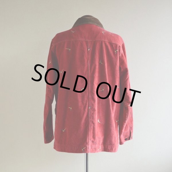 画像3: 2000s L.L.Bean 鳥刺繍コーデュロイハンティングジャケット  表記WOMEN'S M  (3)