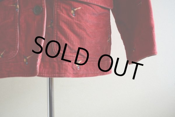 画像12: 2000s L.L.Bean 鳥刺繍コーデュロイハンティングジャケット  表記WOMEN'S M  (12)