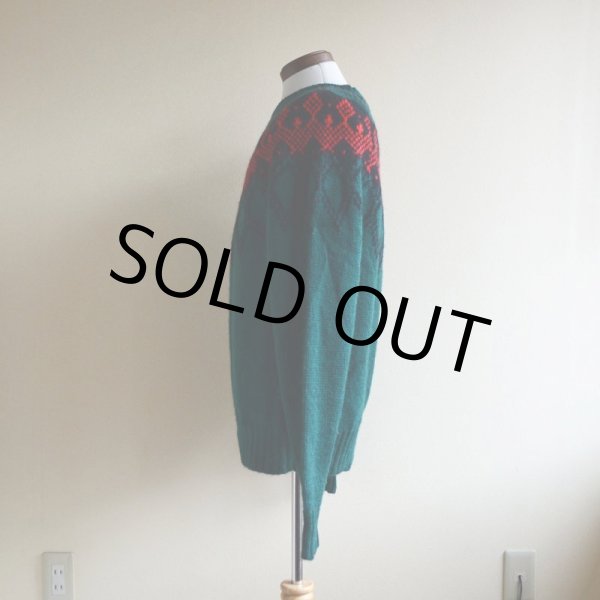 画像4: 1980s IZOD ノルディックセーター  表記L  (4)