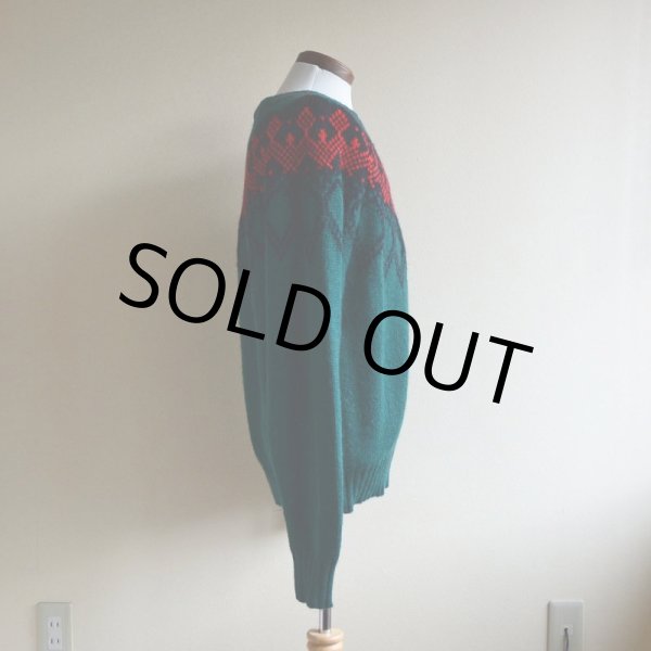 画像2: 1980s IZOD ノルディックセーター  表記L  (2)