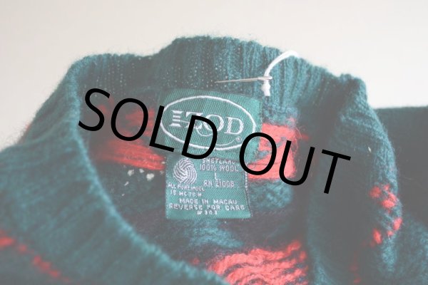 画像9: 1980s IZOD ノルディックセーター  表記L  (9)