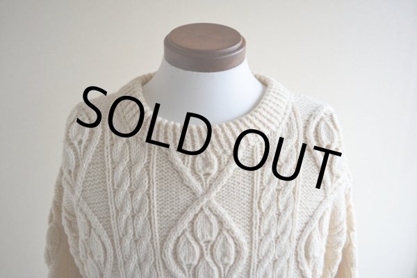 画像7: HUDSON'S MEN'S STORE フィッシャーマンセーター  MADE IN IRELAND  実寸L  (7)