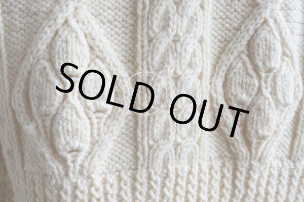 画像11: HUDSON'S MEN'S STORE フィッシャーマンセーター  MADE IN IRELAND  実寸L  (11)