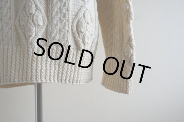 画像8: HUDSON'S MEN'S STORE フィッシャーマンセーター  MADE IN IRELAND  実寸L  (8)