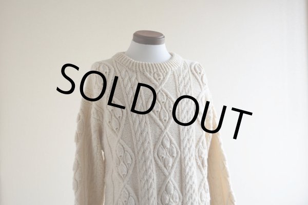 画像6: HUDSON'S MEN'S STORE フィッシャーマンセーター  MADE IN IRELAND  実寸L  (6)