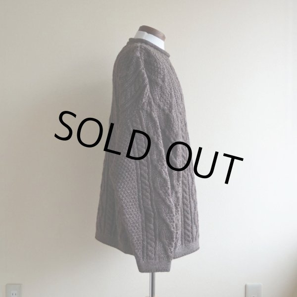 画像2: Doogan DONEGAL ロールネック フィッシャーマンセーター　 MADE IN IRELAND　 表記L  (2)