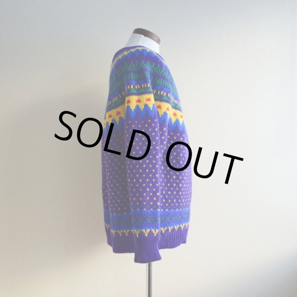 画像2: Callagher ノルディックセーター  表記L  (2)