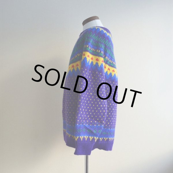 画像4: Callagher ノルディックセーター  表記L  (4)