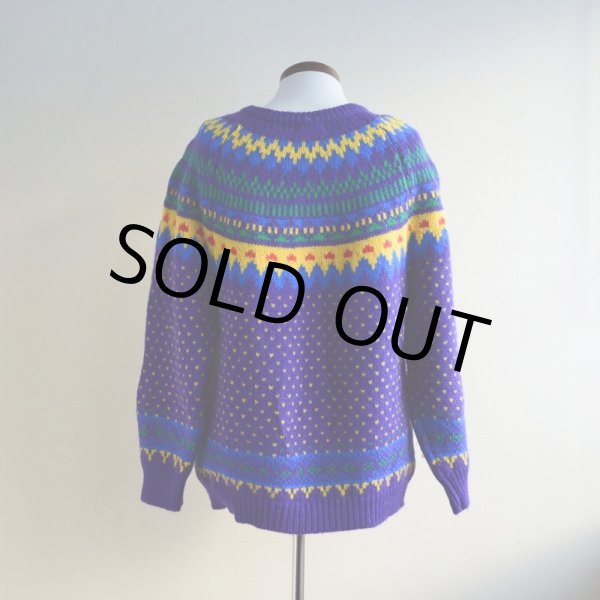 画像3: Callagher ノルディックセーター  表記L  (3)