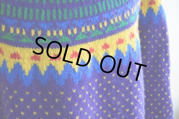 画像6: Callagher ノルディックセーター  表記L  (6)