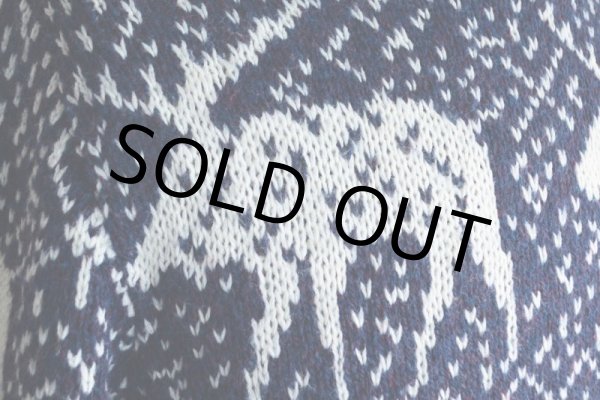 画像10: BOATHOUSE ROW トナカイ柄ウールセーター  表記S  (10)