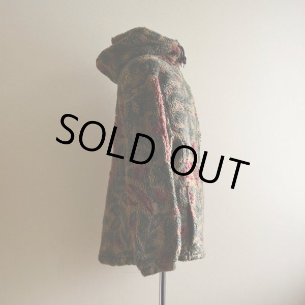 画像2: 1990s Woolrich フルジップ総柄ボアパーカー  表記WOMEN'S S  (2)