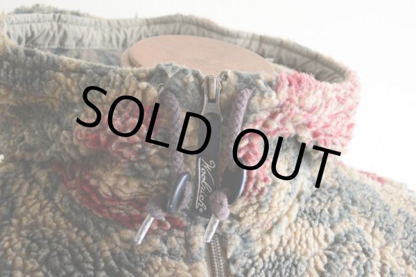 画像7: 1990s Woolrich フルジップ総柄ボアパーカー  表記WOMEN'S S  (7)