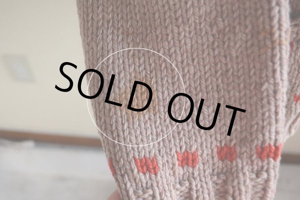 画像14: 1950s クラシックカー柄カウチンセーター  LIGHTNING ZIP コの字留め  実寸M  (14)