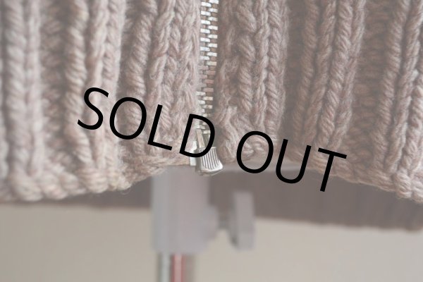 画像7: 1950s クラシックカー柄カウチンセーター  LIGHTNING ZIP コの字留め  実寸M  (7)