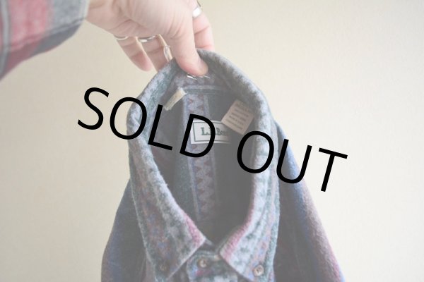 画像5: 1990s L.L.Bean 総柄ネルシャツ  表記L  (5)