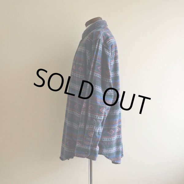 画像4: 1990s L.L.Bean 総柄ネルシャツ  表記L  (4)