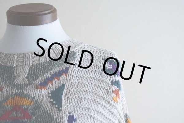 画像7: 1980s Woolrich リネン×コットンニットセーター  表記M  (7)