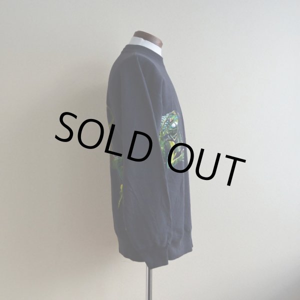 画像2: 1990s HARLEQUIN NATURE GRAPHICS イグアナスウェット　 表記L  (2)