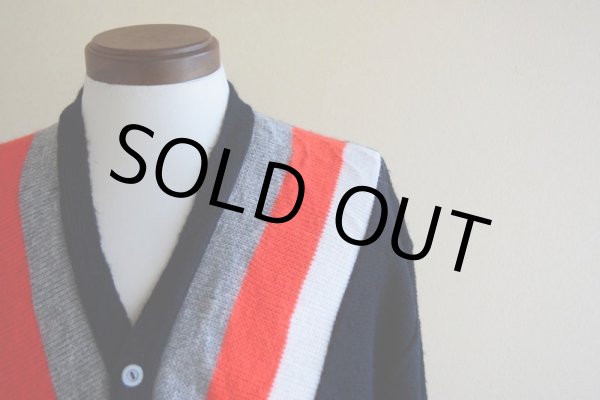 画像7: 1960s〜 アクリルニットカーディガン　 実寸M  (7)