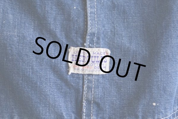 画像5: 1960s HERCULES デニムオーバーオール  実寸W45(114cm)  (5)