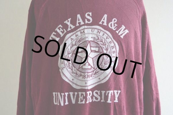 画像7: 1980s TEXAS A&M UNIVERSITY カレッジスウェット  表記XL  (7)