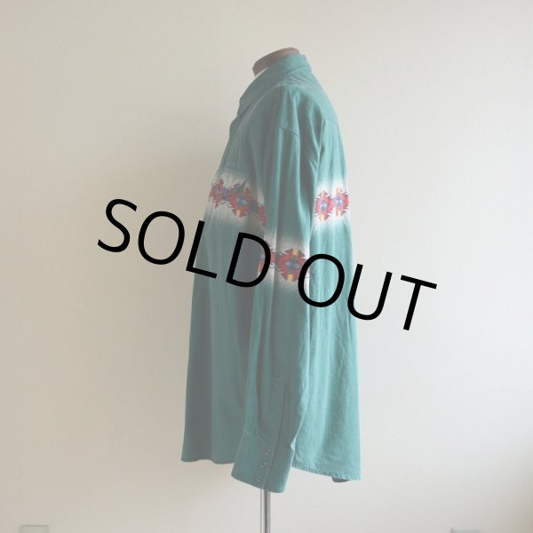 画像4: 1990s Wrangler ネイティブ柄ウエスタンシャツ  実寸XL  (4)