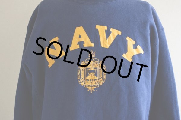 画像8: 1990s The Cotton Exchange US.NAVYロゴ リバースウィーブスウェット　 表記L  (8)