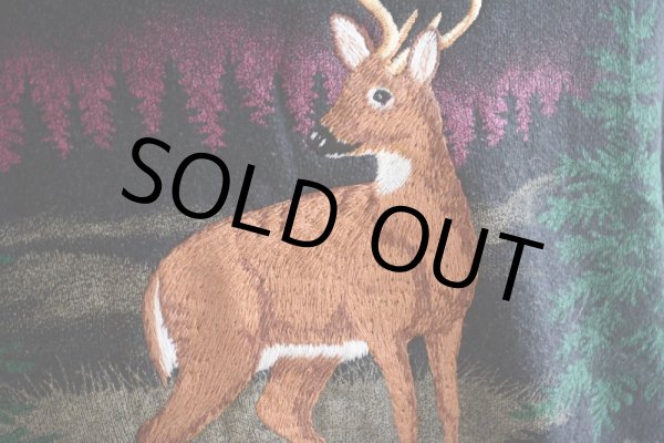 画像8: 1990s シカ刺繍 アニマルプリントスウェット  表記2XL  (8)