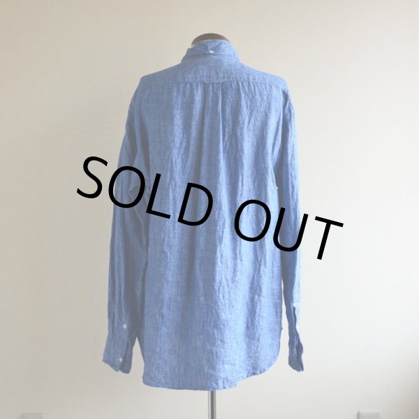 画像3: GITMAN VINTAGE リネンシャンブレーシャツ　 表記L  (3)