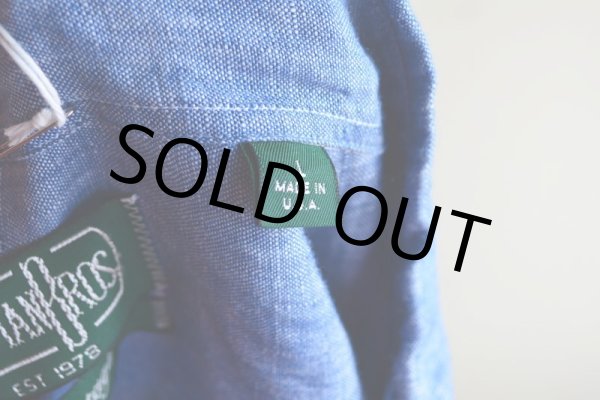 画像13: GITMAN VINTAGE リネンシャンブレーシャツ　 表記L  (13)