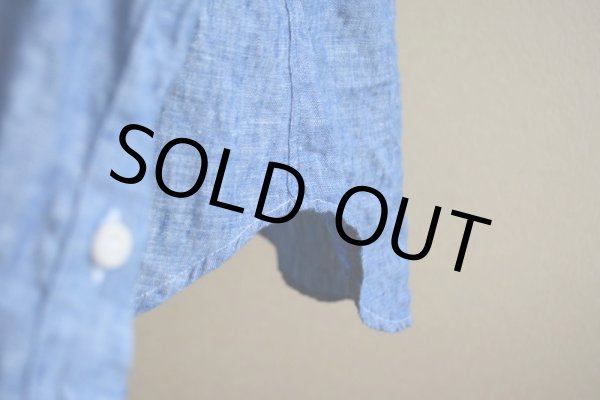 画像10: GITMAN VINTAGE リネンシャンブレーシャツ　 表記L  (10)