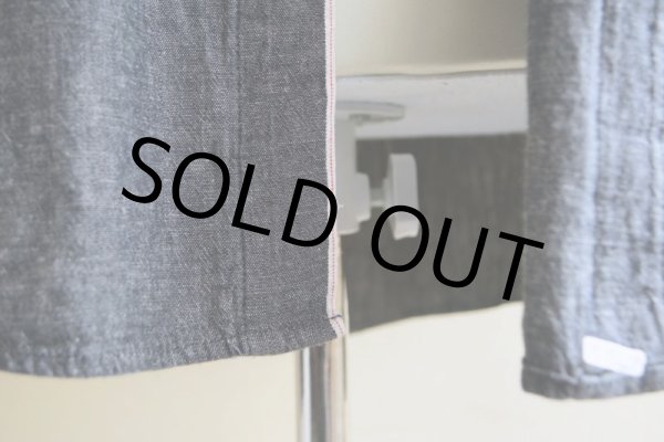 画像11: WELCOME STRANGER ブラックシャンブレー BDシャツ　 COTTON×LINEN　 表記M  (11)