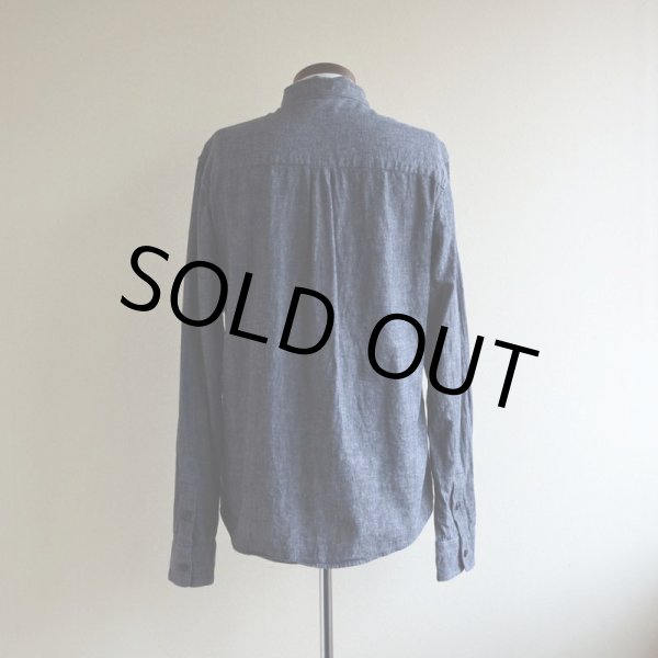 画像3: WELCOME STRANGER ブラックシャンブレー BDシャツ　 COTTON×LINEN　 表記M  (3)