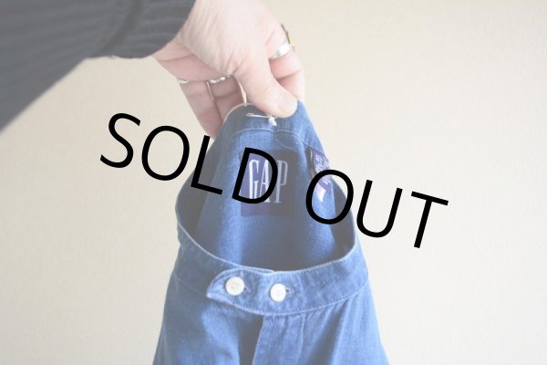 画像5: 1990s GAP インディゴバンドカラーシャツ　 表記L  (5)