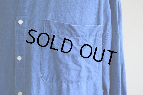 画像10: 1990s GAP インディゴバンドカラーシャツ　 表記L  (10)