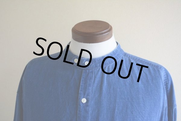 画像7: 1990s GAP インディゴバンドカラーシャツ　 表記L  (7)