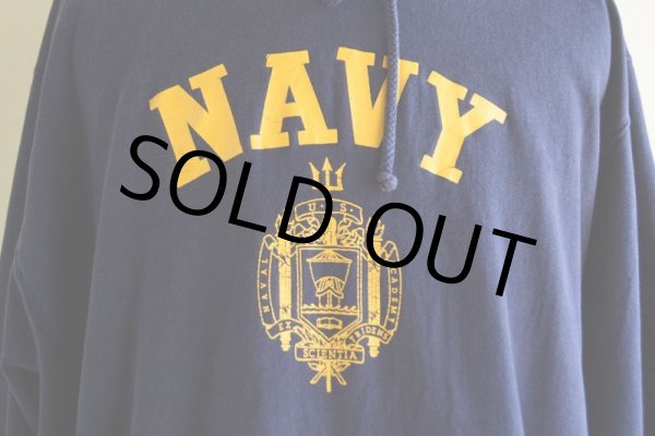 画像7: 1990s〜 MV SPORT PRO-WEAVE US.NAVYロゴ リバースウィーブパーカー　 表記XL  (7)