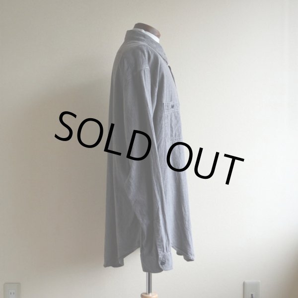 画像2: POLO JEANS Co. ブラックシャンブレーシャツ  表記XL  (2)