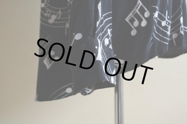 画像10: 1990s 音符柄レーヨンシャツ　 表記L  (10)