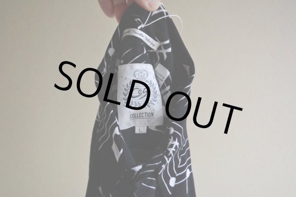 画像5: 1990s 音符柄レーヨンシャツ　 表記L  (5)