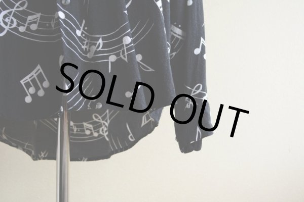 画像9: 1990s 音符柄レーヨンシャツ　 表記L  (9)