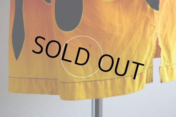 画像11: DAVID CAREY ファイヤーパターン 半袖シャツ　 COTTON×RAYON　 表記L  (11)