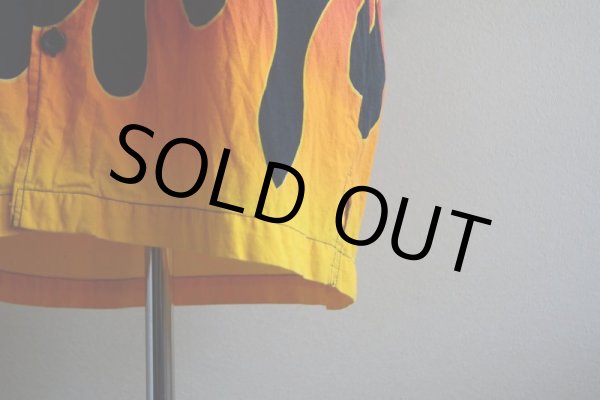 画像9: DAVID CAREY ファイヤーパターン 半袖シャツ　 COTTON×RAYON　 表記L  (9)