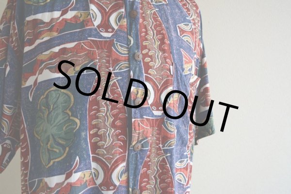 画像13: KAHALA 鯉柄 レーヨンアロハシャツ　 表記M  (13)