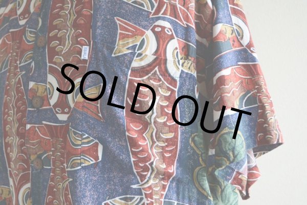 画像10: KAHALA 鯉柄 レーヨンアロハシャツ　 表記M  (10)