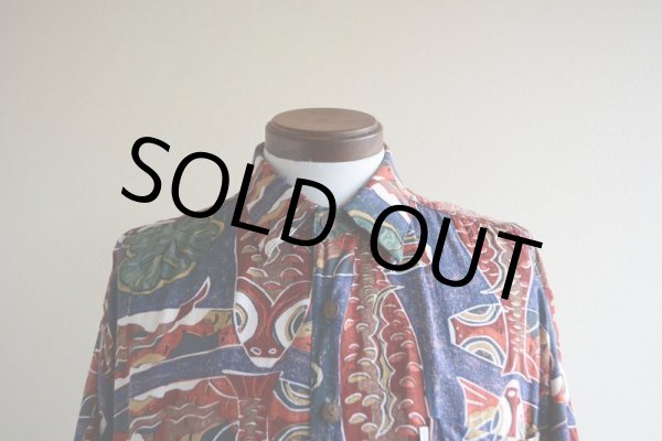 画像8: KAHALA 鯉柄 レーヨンアロハシャツ　 表記M  (8)